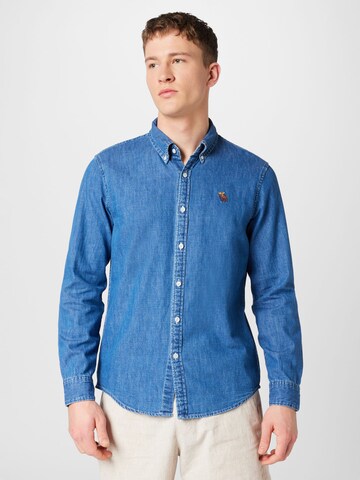 Abercrombie & Fitch Regularny krój Koszula w kolorze niebieski: przód