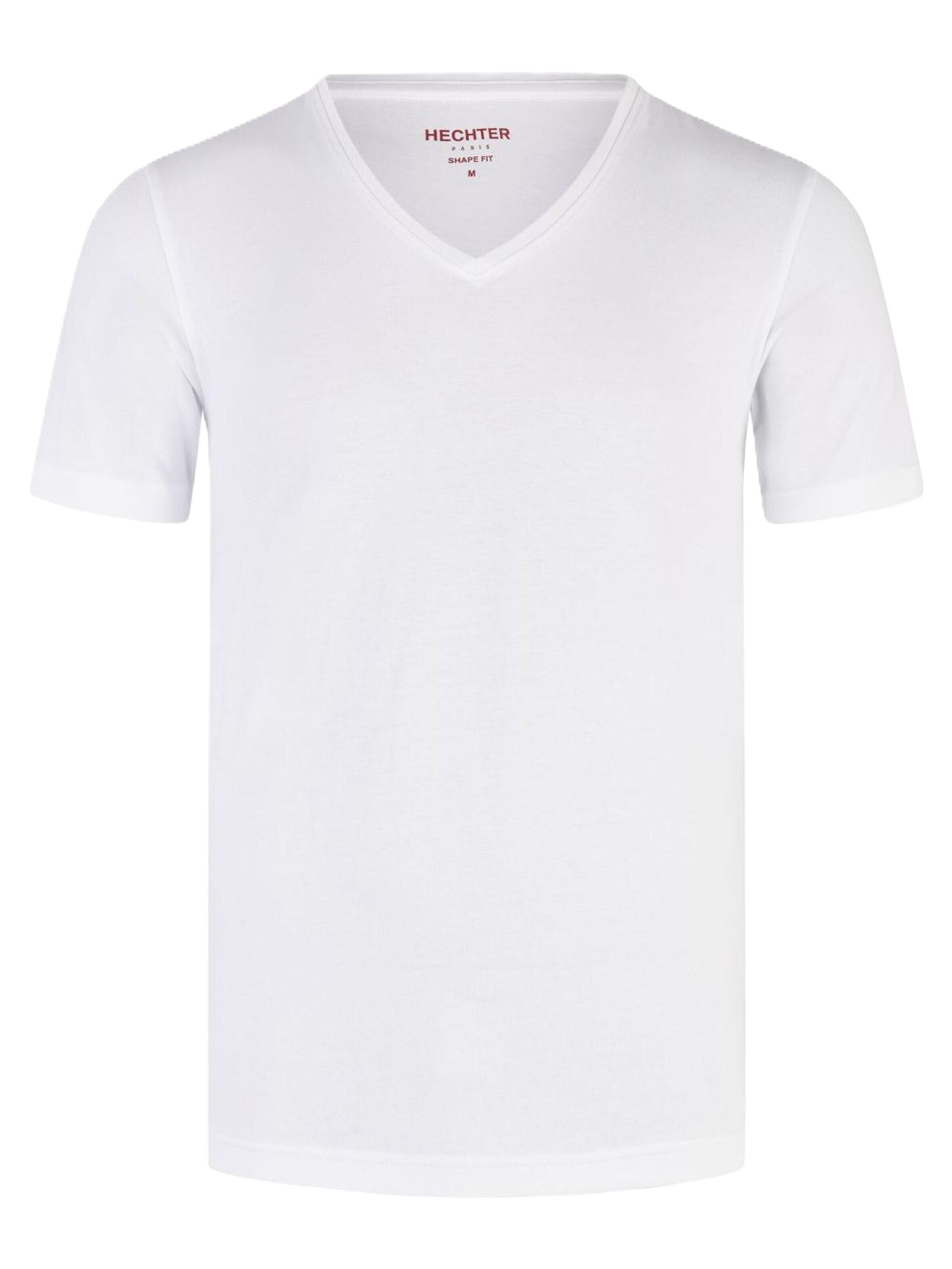 Daniel Hechter Shirt 'Daniel Hechter - Shape Fit -  Doppelpack Herren Kurzarm T-Shirt V-Neck/V-Ausschnitt (100925 76060)' in White: front