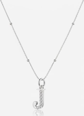 Hey Happiness Ketting 'Letter J' in Zilver: voorkant
