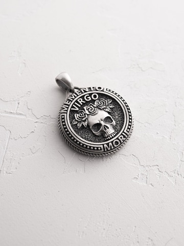 REYTEL Anhänger 'VIRGO. MEMENTO MORI'‌‌‌‌‌‌ in Silber: Vorderseite