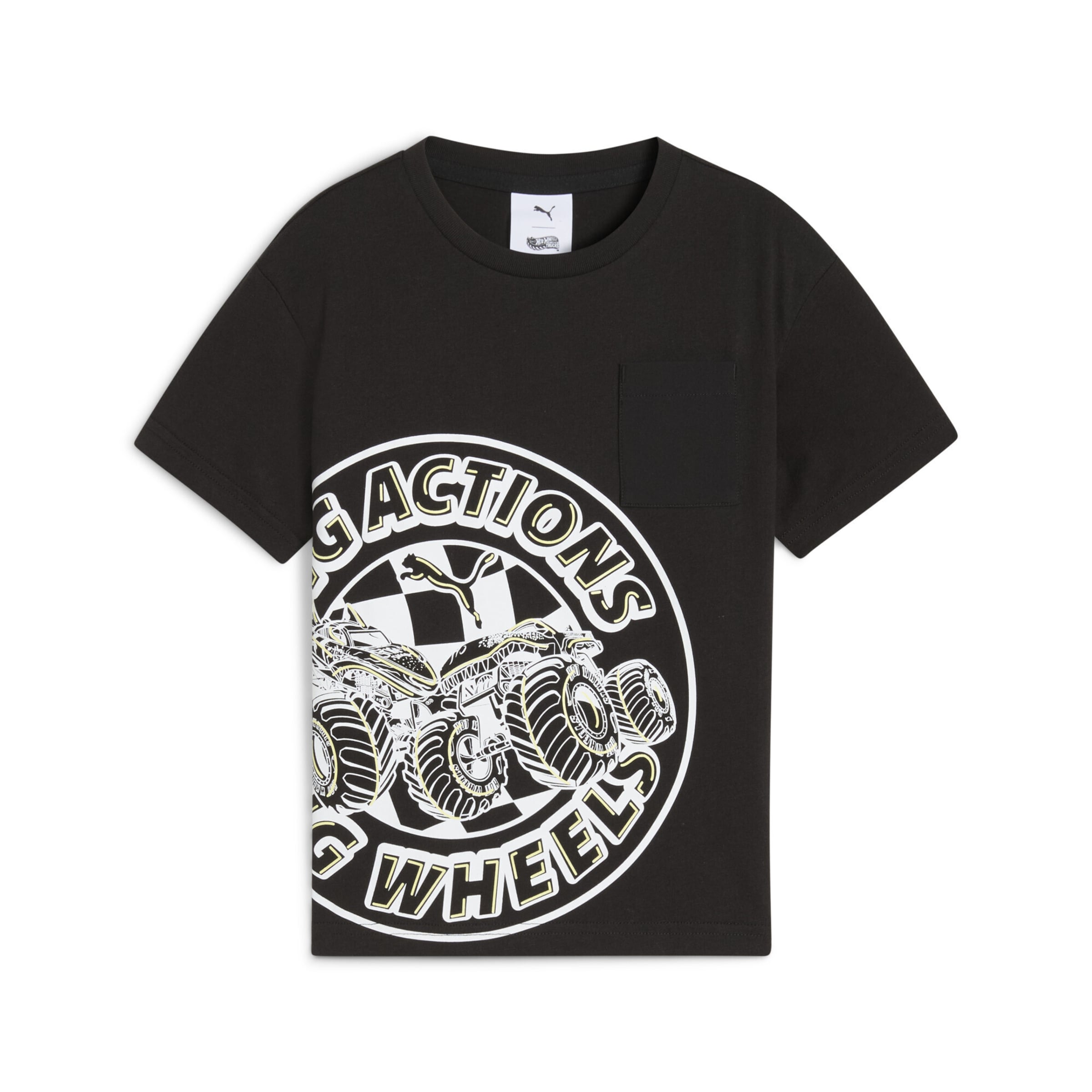 PUMA Shirt 'Puma x Hot Wheels™ Monster Trucks' in Black: front