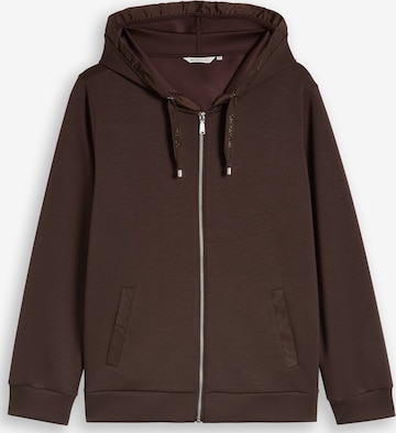 Tom Tailor Women + Sweat jacket in Brown: front