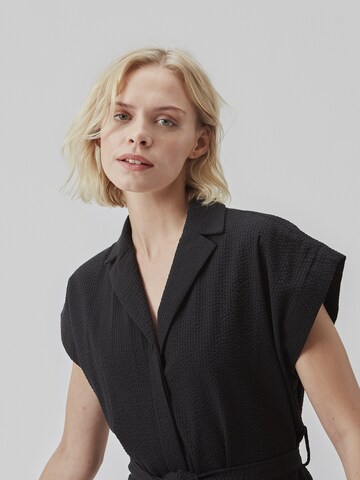 modström Shirt Dress 'Panne' in Black