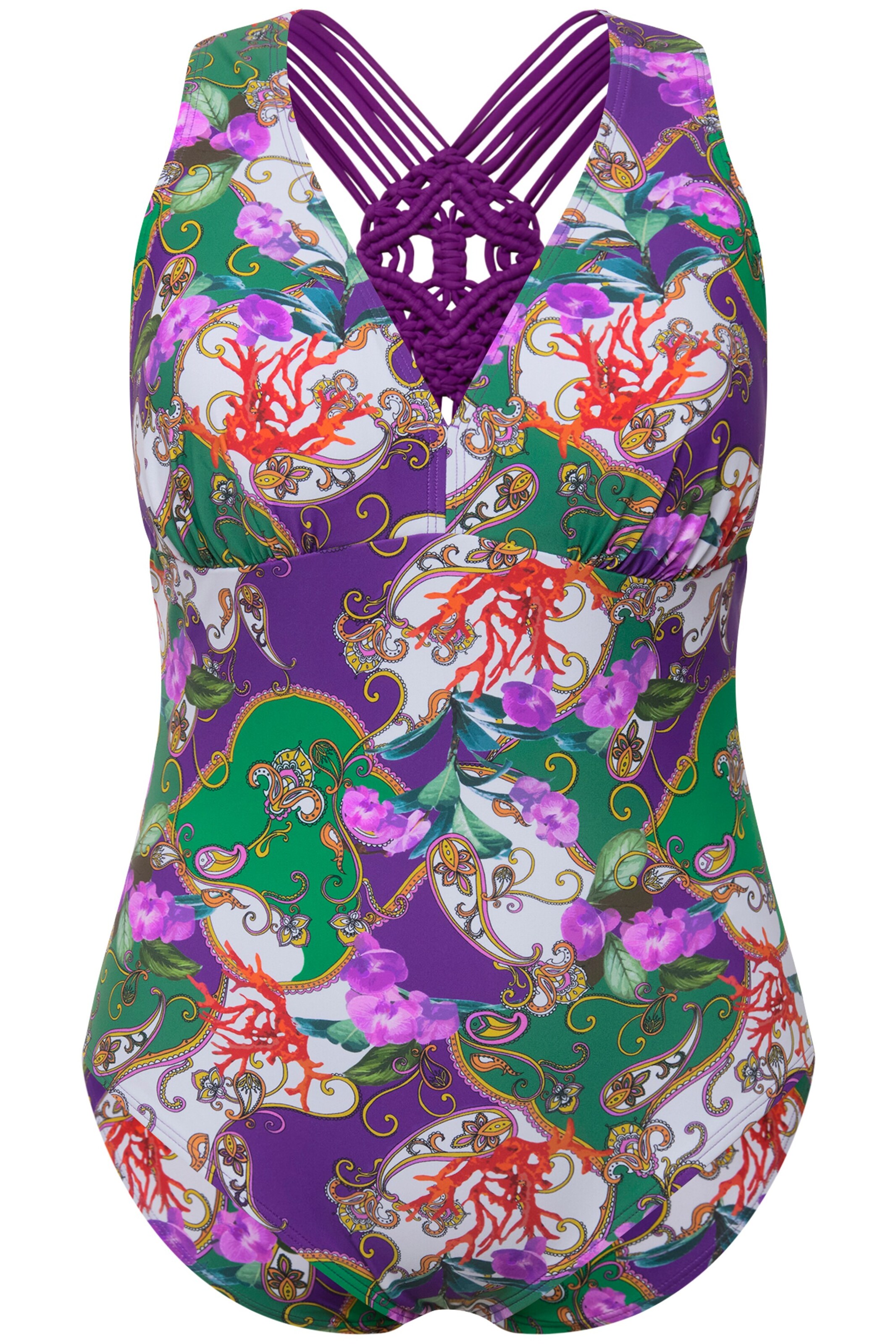 Ulla Popken Badeanzug in Mischfarben: Vorderseite