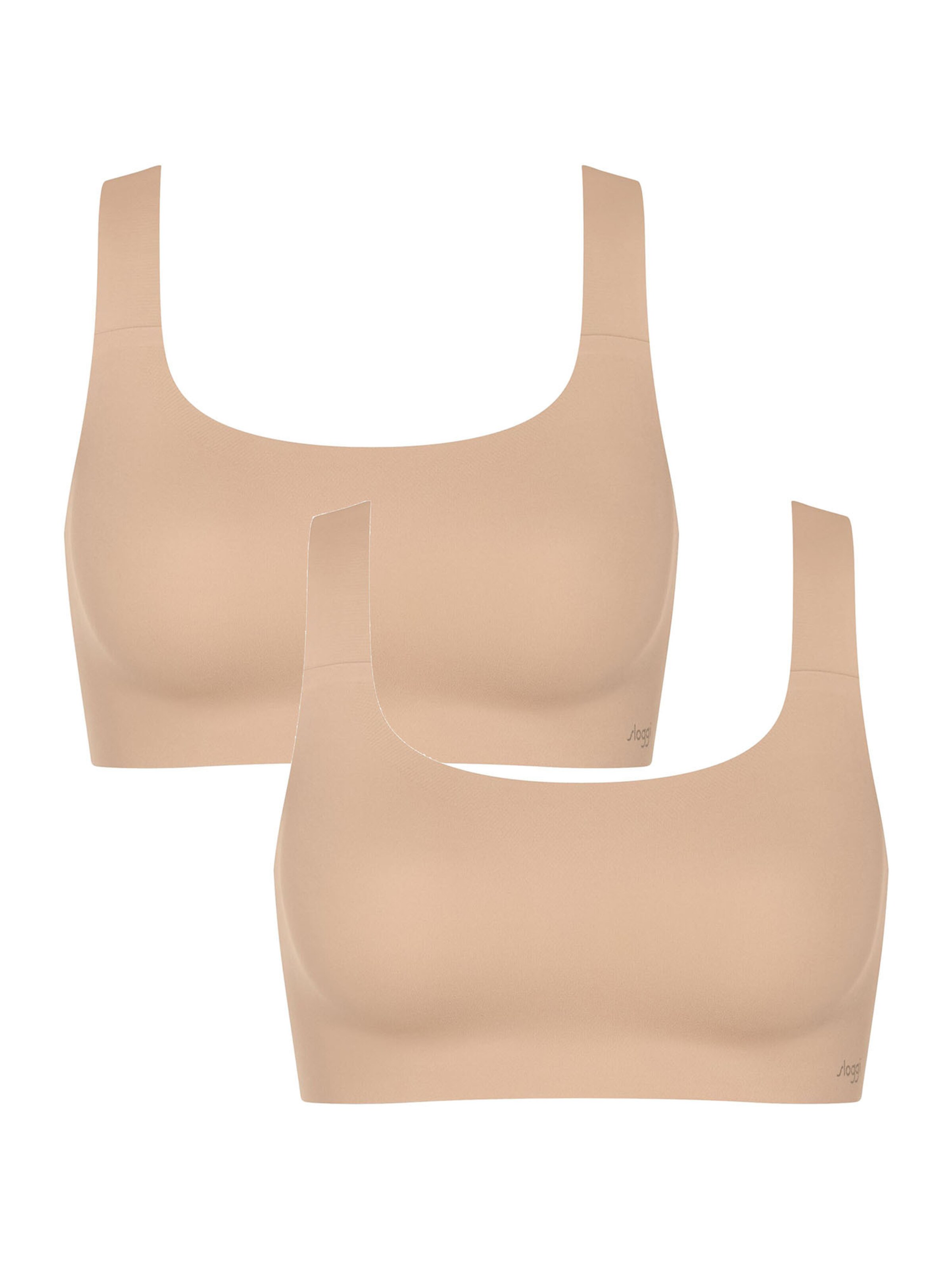 SLOGGI Bustier BH ' ZERO Feel Core Top ' in Beige: voorkant