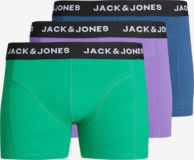 JACK & JONES Boksershorts 'SOLID' i mørkeblå / jade / lyselilla, Produktvisning