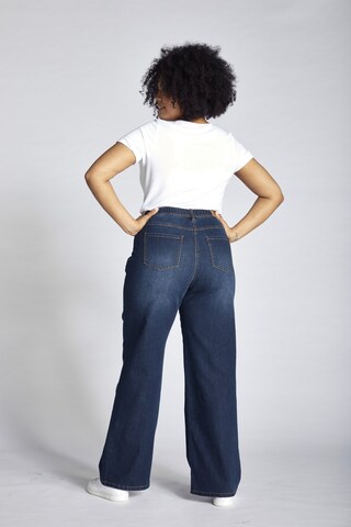 Ulla Popken Wide leg Jeans in Blue