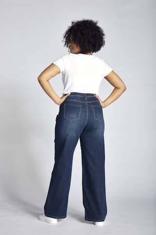 Ulla Popken Wide Leg Jeans in Blau