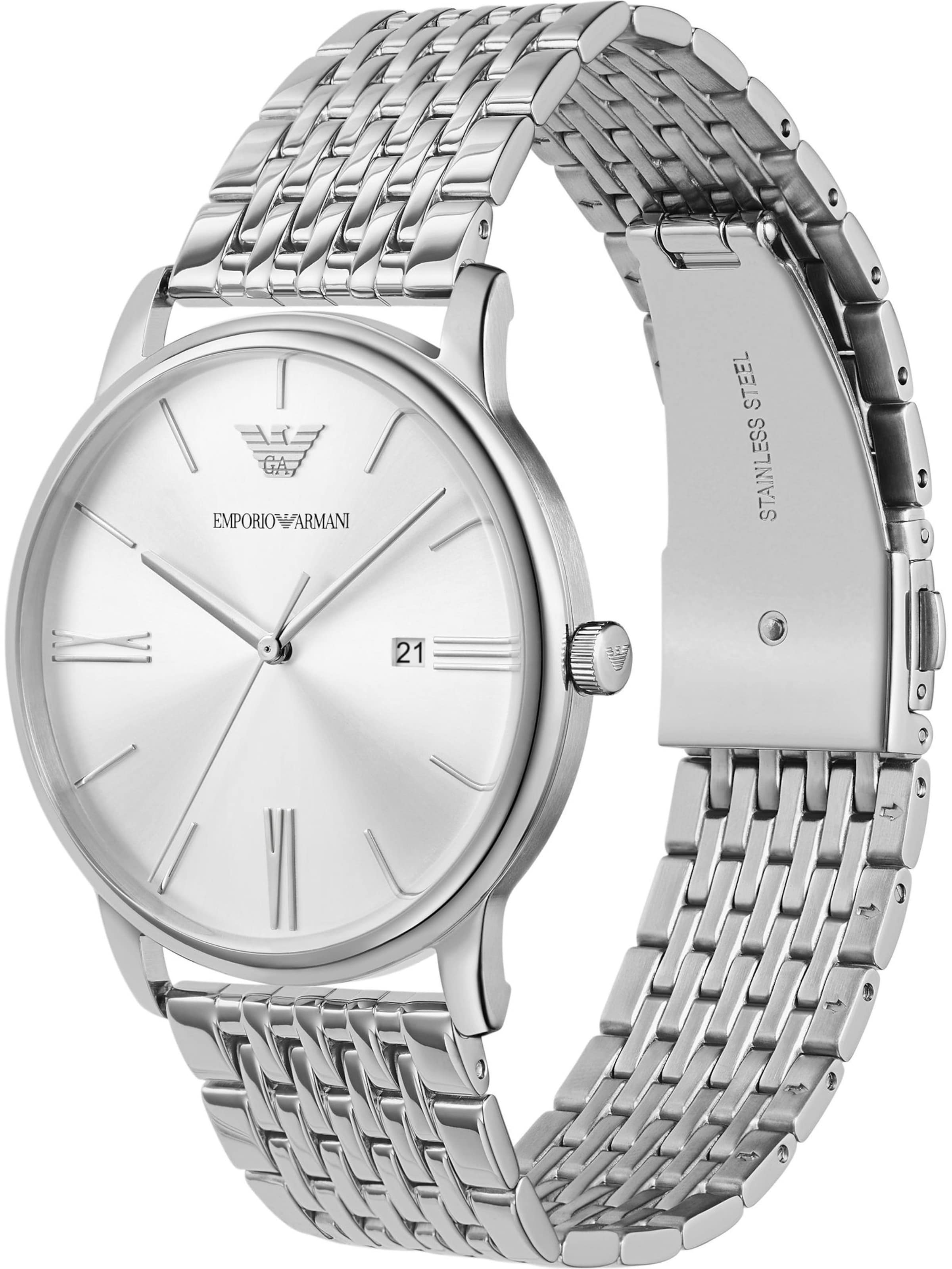 Emporio Armani Analógové hodinky - Strieborná