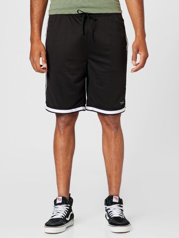 Loosefit Pantaloni de la HOLLISTER pe negru: față