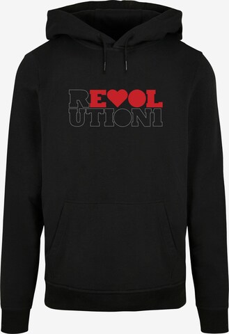 Merchcode Sweatshirt 'Beatles - Revolution Lights' in Black: front
