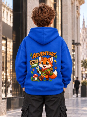 LUNØIR Studio Sweatshirt 'Adventure Starts Today' in Blauw