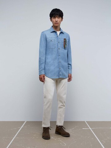 Scalpers Regular fit Button Up Shirt 'Harbour' in Blue