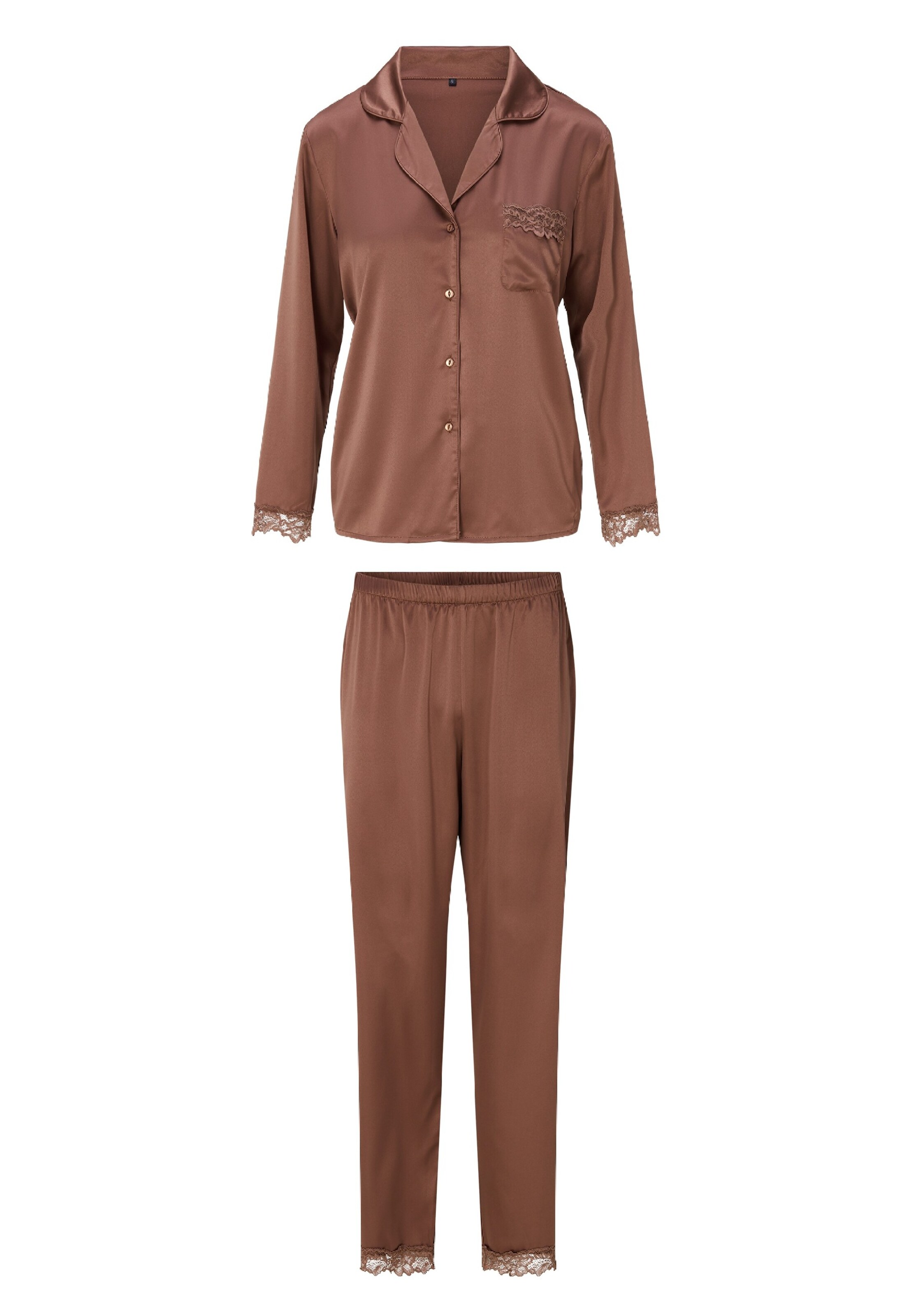 LingaDore Pyjama in Braun: Vorderseite