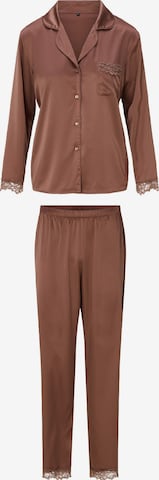 LingaDore Pyjama in Braun: Vorderseite