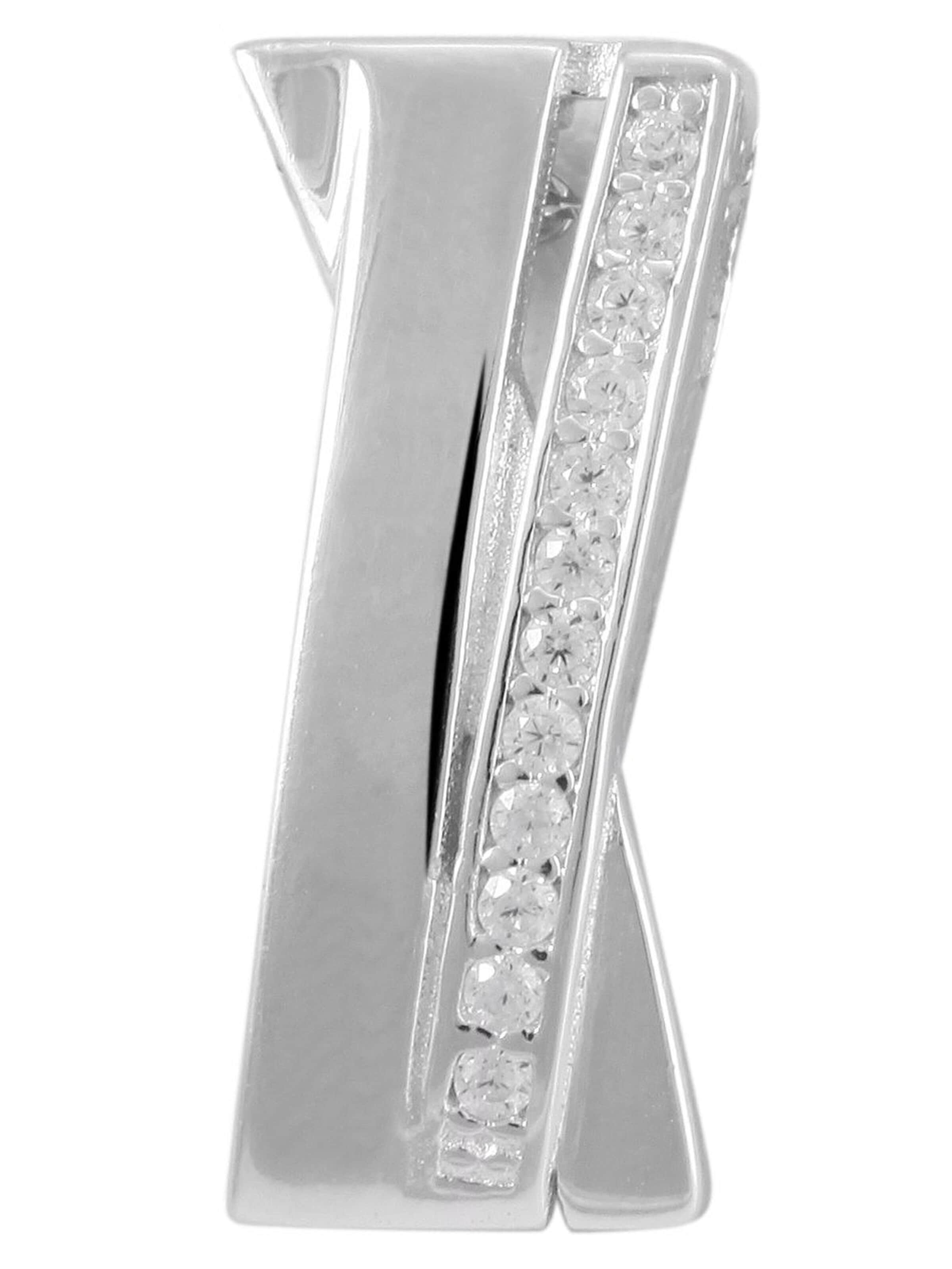 Akzent Pendant '"Leoline" aus 925 Sterlingsilber, rhodiniert, langlebig' in Silver: front
