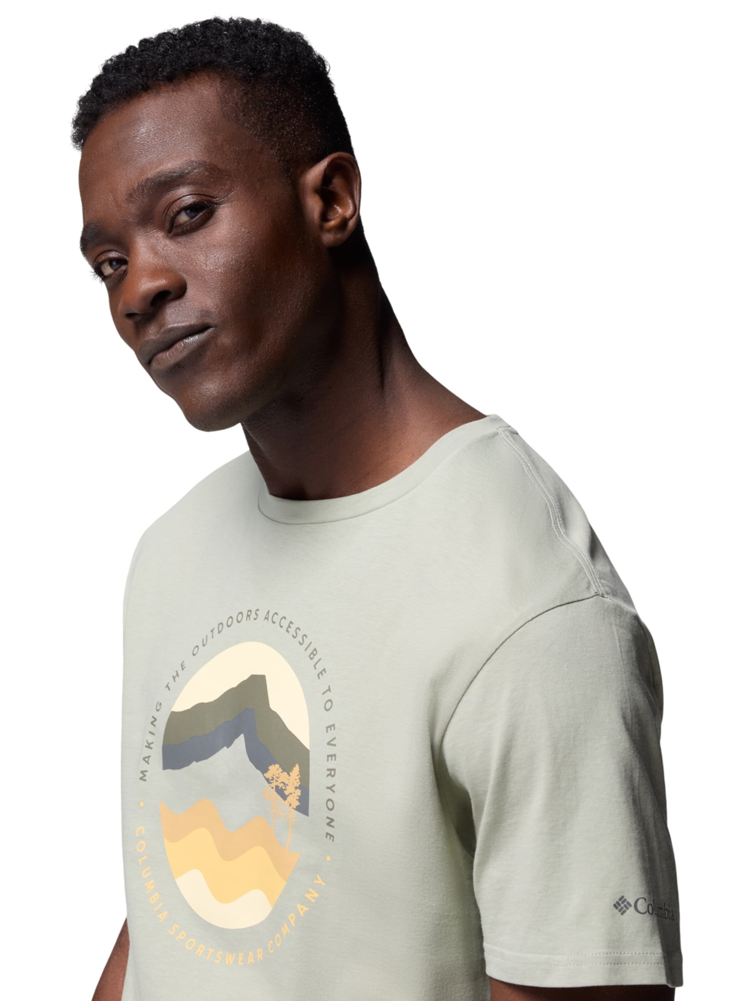 COLUMBIA Shirt 'Columbia Path Lake II Graphic' in Groen