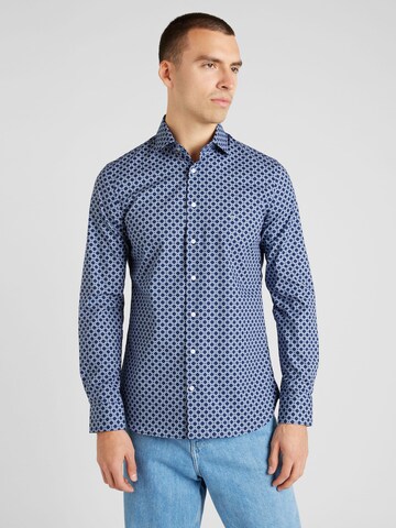 Michael Kors Slim fit Button Up Shirt in Blue: front