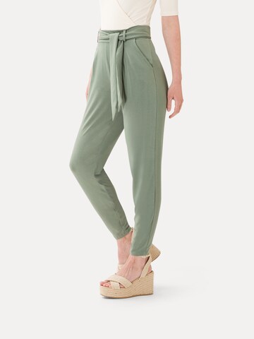 Les Lunes Tapered Bundfaltenhose 'Jade' in Grün