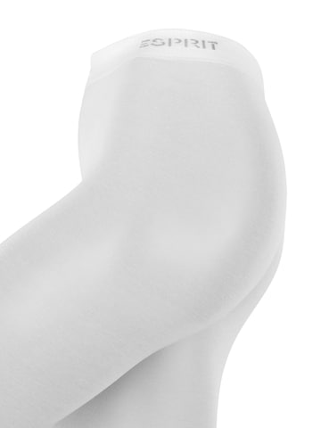 ESPRIT Slim fit Leggings 'Cotton Capri' in White
