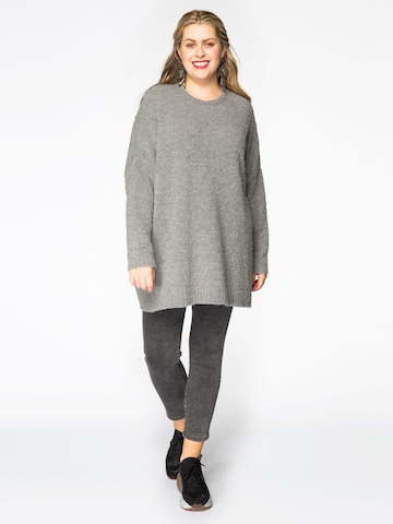 Yoek Sweater 'Teddy' in Grey