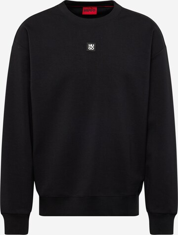 HUGO Sweatshirt 'Dettil' in Black: front