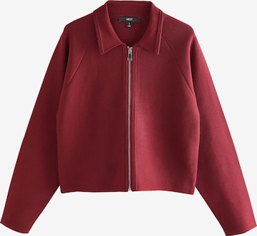 Geacă tricotată de la Next pe roșu: față