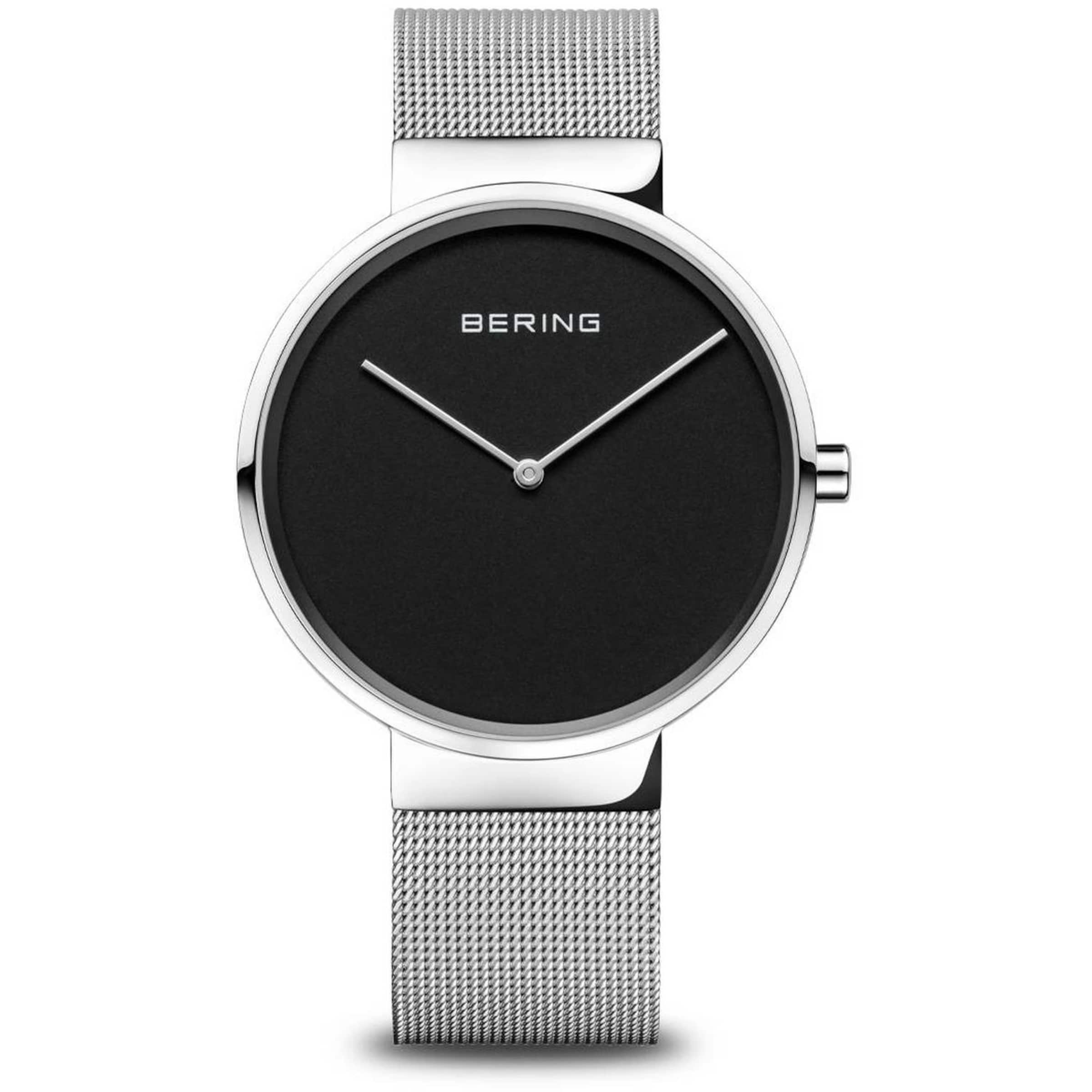 BERING Analoog horloge in Zilver: voorkant