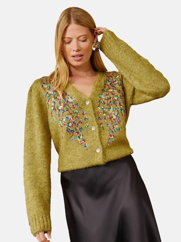 Cardigan love & roses en vert : devant