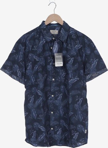 JACK & JONES Button Up Shirt in XXL in Blue: front