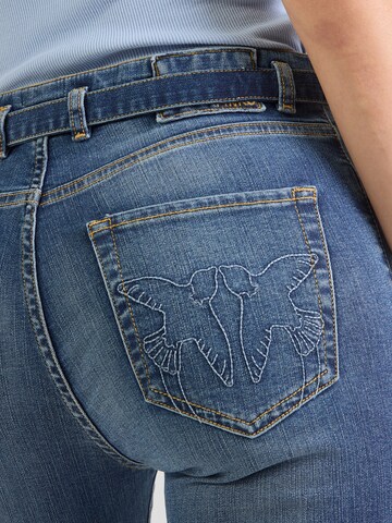 PINKO Rozkloszowany krój Jeansy 'FLORA' w kolorze niebieski