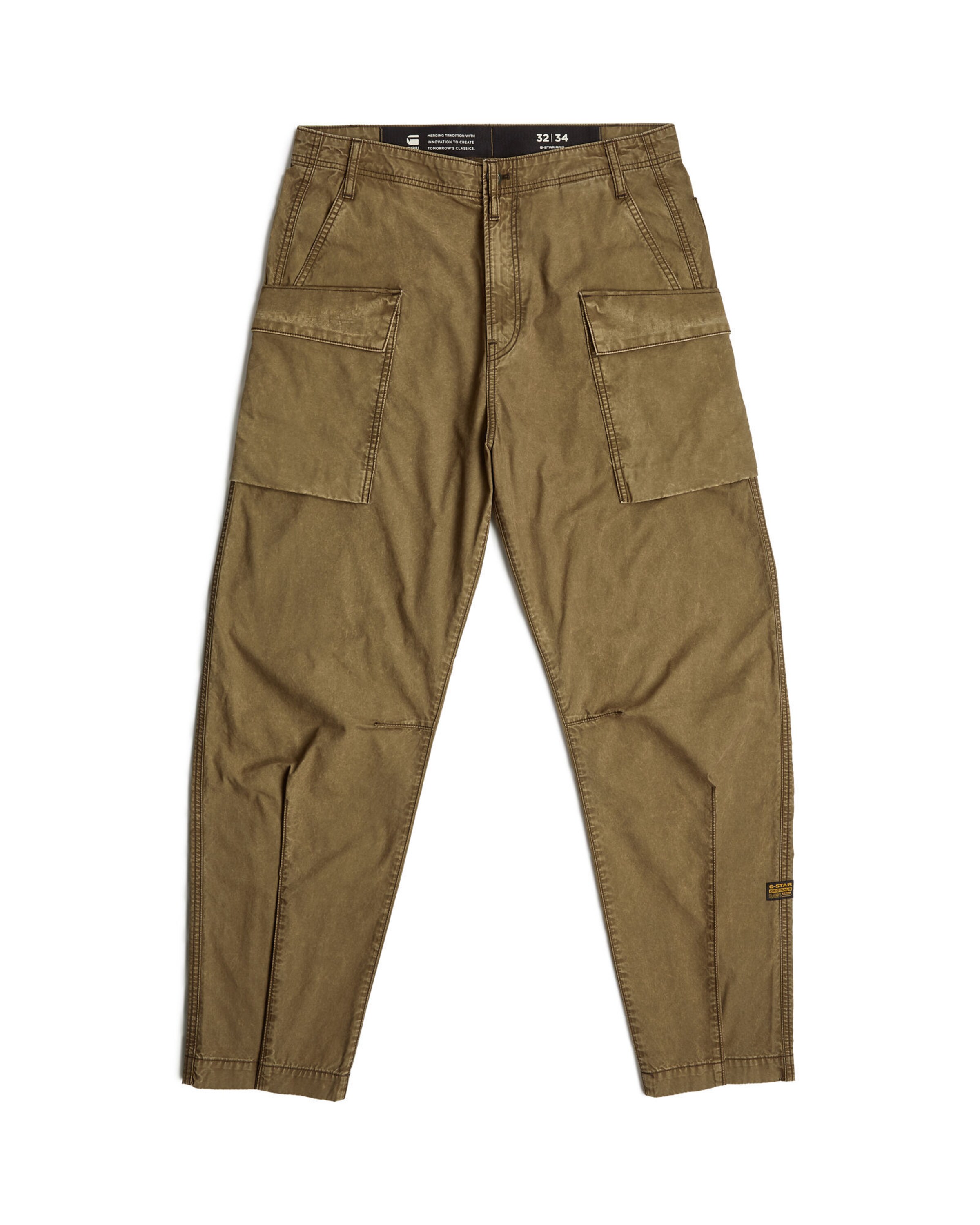 G-STAR Tapered Cargobroek in Bruin: voorkant
