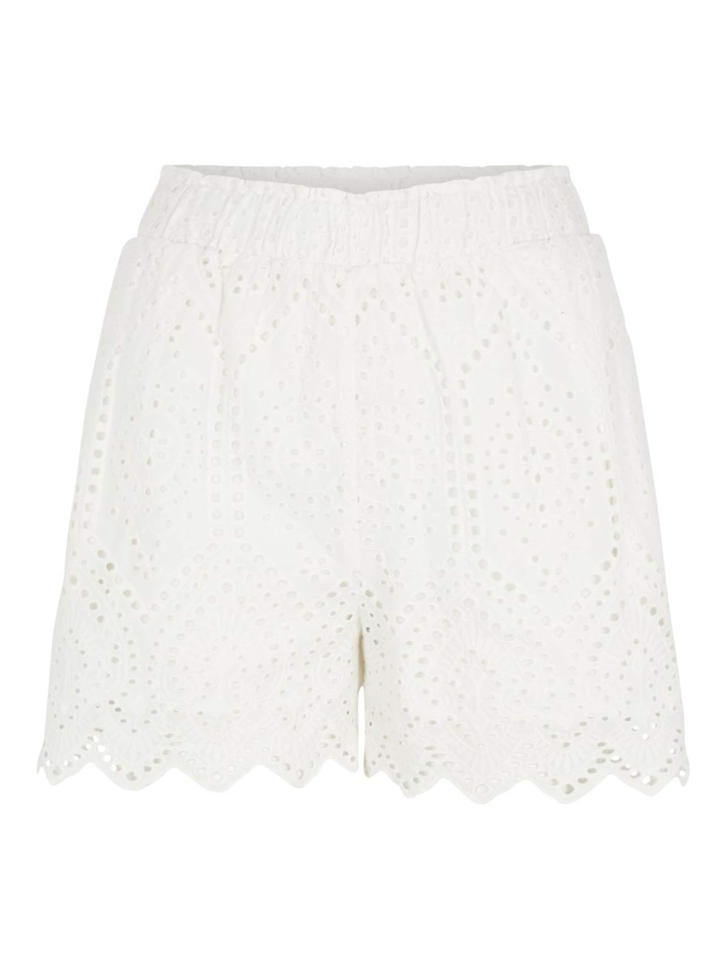 YAS Regular Pants 'Holi' in White: front