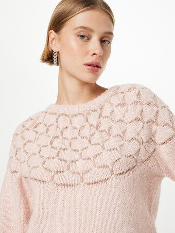 ONLY Sweter 'MISJA' w kolorze różowy