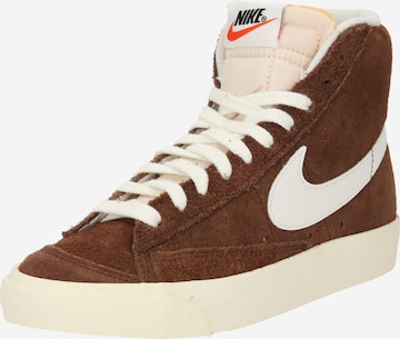 Sneaker alta 'Blazer Mid '77 Vintage' di Nike Sportswear in marrone: frontale