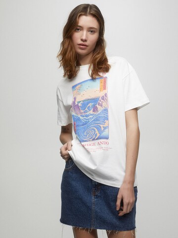 Pull&Bear T-Shirt in Grau: Vorderseite
