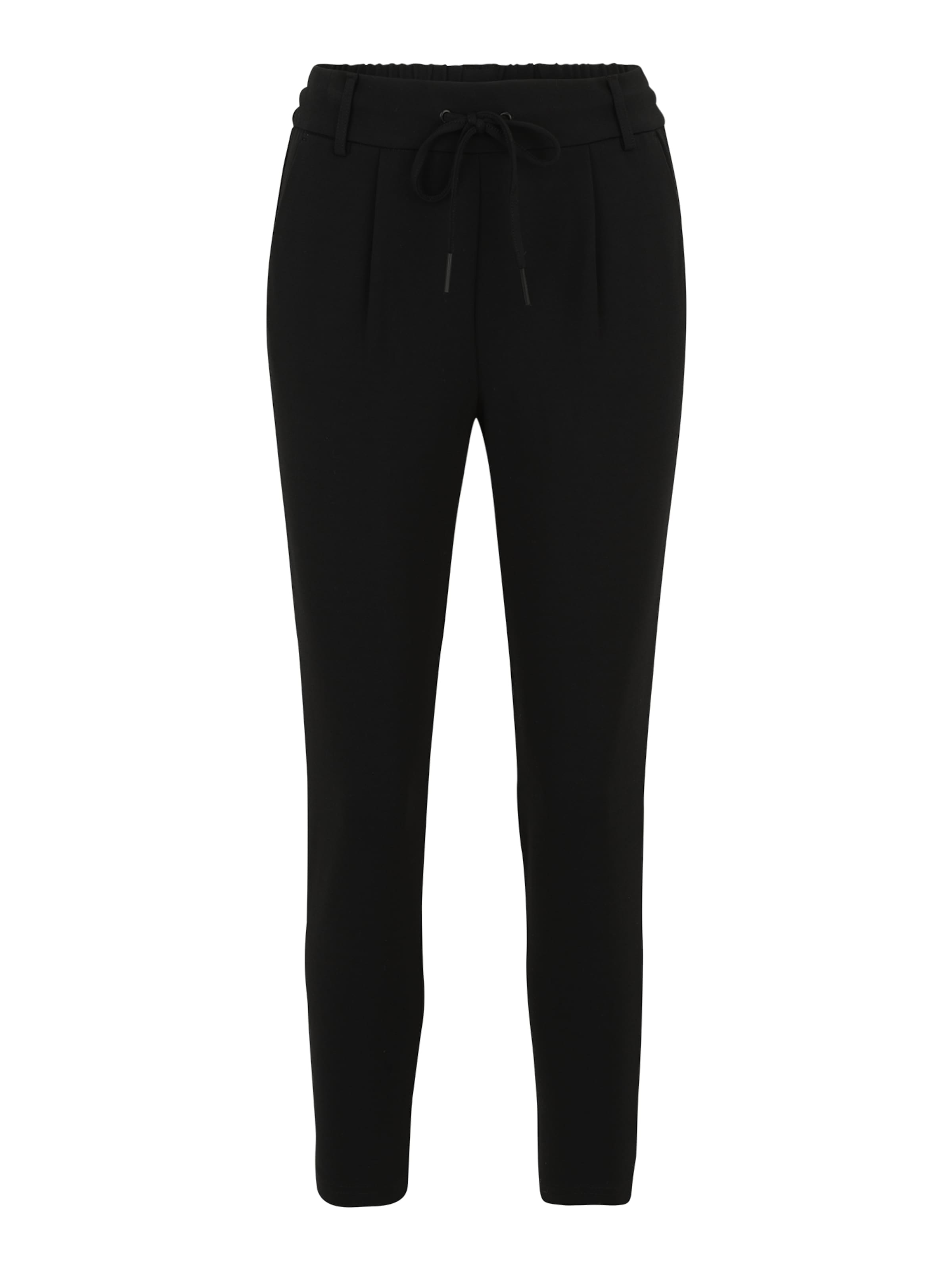 Only Petite Slimfit Bandplooibroek 'ONLPOPTRASH' in Zwart: voorkant