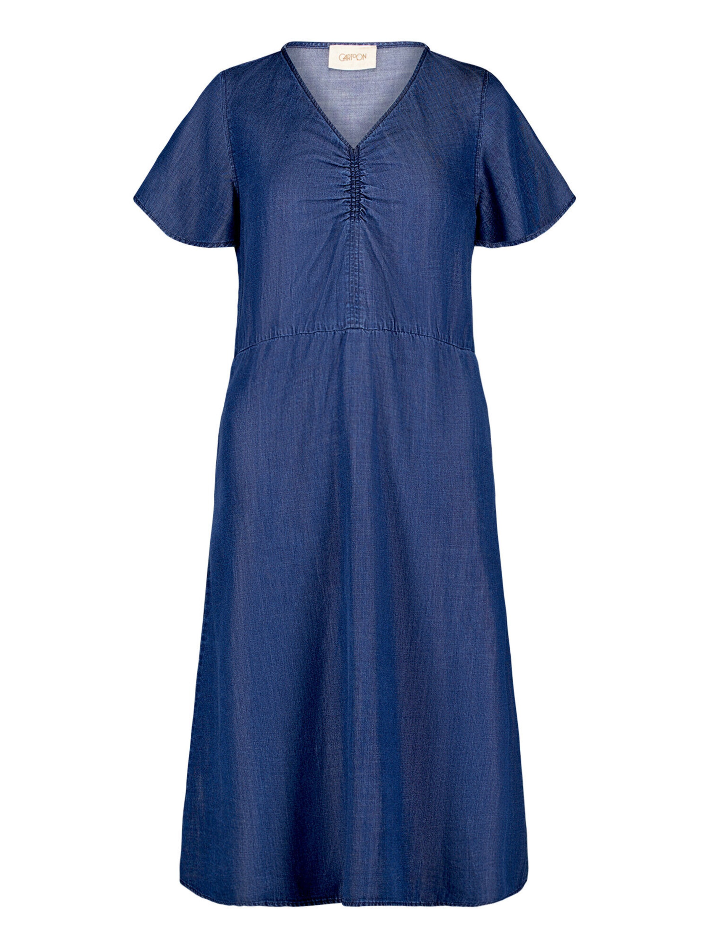 Cartoon Casual-Kleid mit Flügelärmeln in Blau: Vorderseite