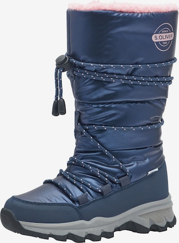 s.Oliver Snowboots in Blau: Vorderseite