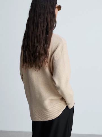 MANGO Oversized trui 'DONATELO' in Beige