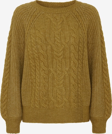 ICHI Sweater in Green: front