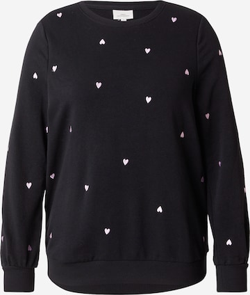 ONLY Carmakoma Collegepaita 'CARMIA' värissä musta: etupuoli