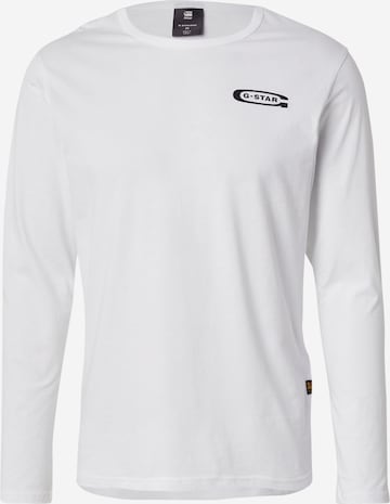 G-STAR Koszulka 'Old Skool' w kolorze biały: przód