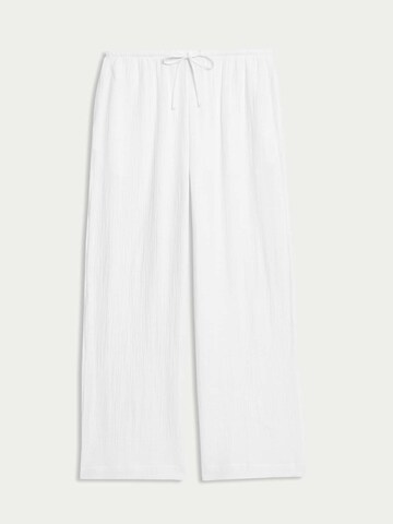 Wide Leg Pantalon Marks & Spencer en blanc