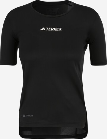 ADIDAS TERREX Performance Shirt 'Multi' in Black: front