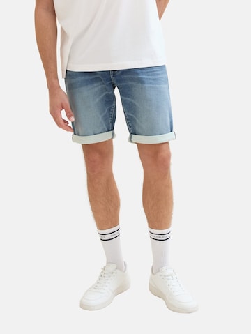 TOM TAILOR DENIM Regular Shorts in Blau: predná strana