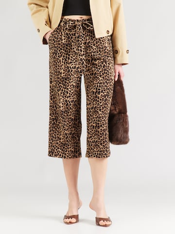 ONLY Wide leg Pants 'ONLWinner' in Brown: front