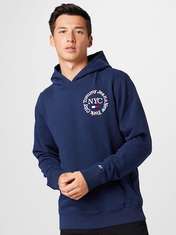 Tommy Jeans Sweatshirt 'Timeless Circle' in Blauw: voorkant