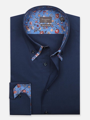 7Camicie Slim fit Zakelijk overhemd in Blauw