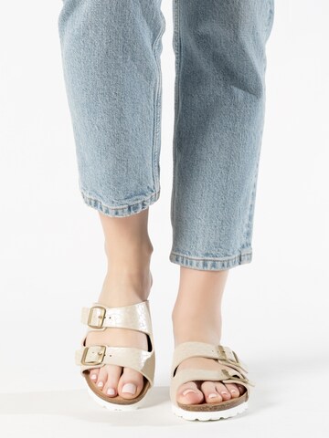Bayton Pantolette 'Astrakan' in Beige